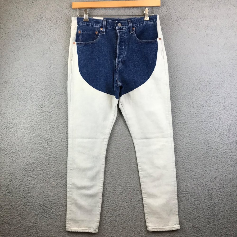 New Levi's 501 Womens Skinny Selvedge Jeans‎ sz 31/28 New Blue White MSRP $198